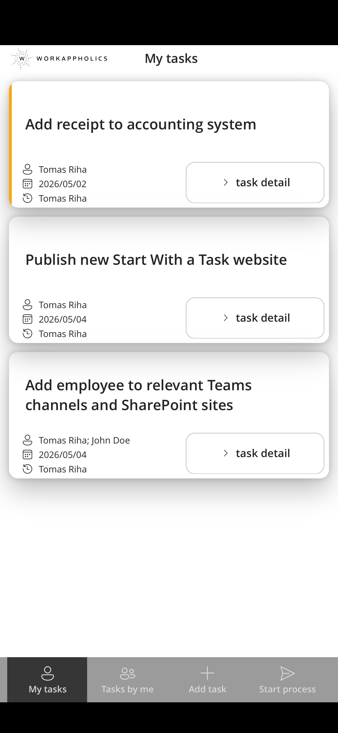 Mobile - My Tasks